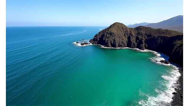 제주도의 푸른 바닷가